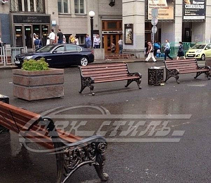 Скамейка чугунная «Тишь».  �16